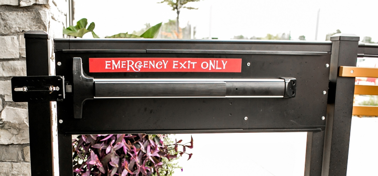emergency push bar installation in Healdsburg